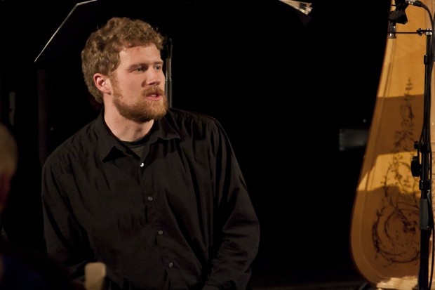 Bassist Evan Premo during the post-performance discussion